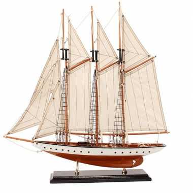 Model miniatuur model zeiljacht/boot rochelle 56 cm